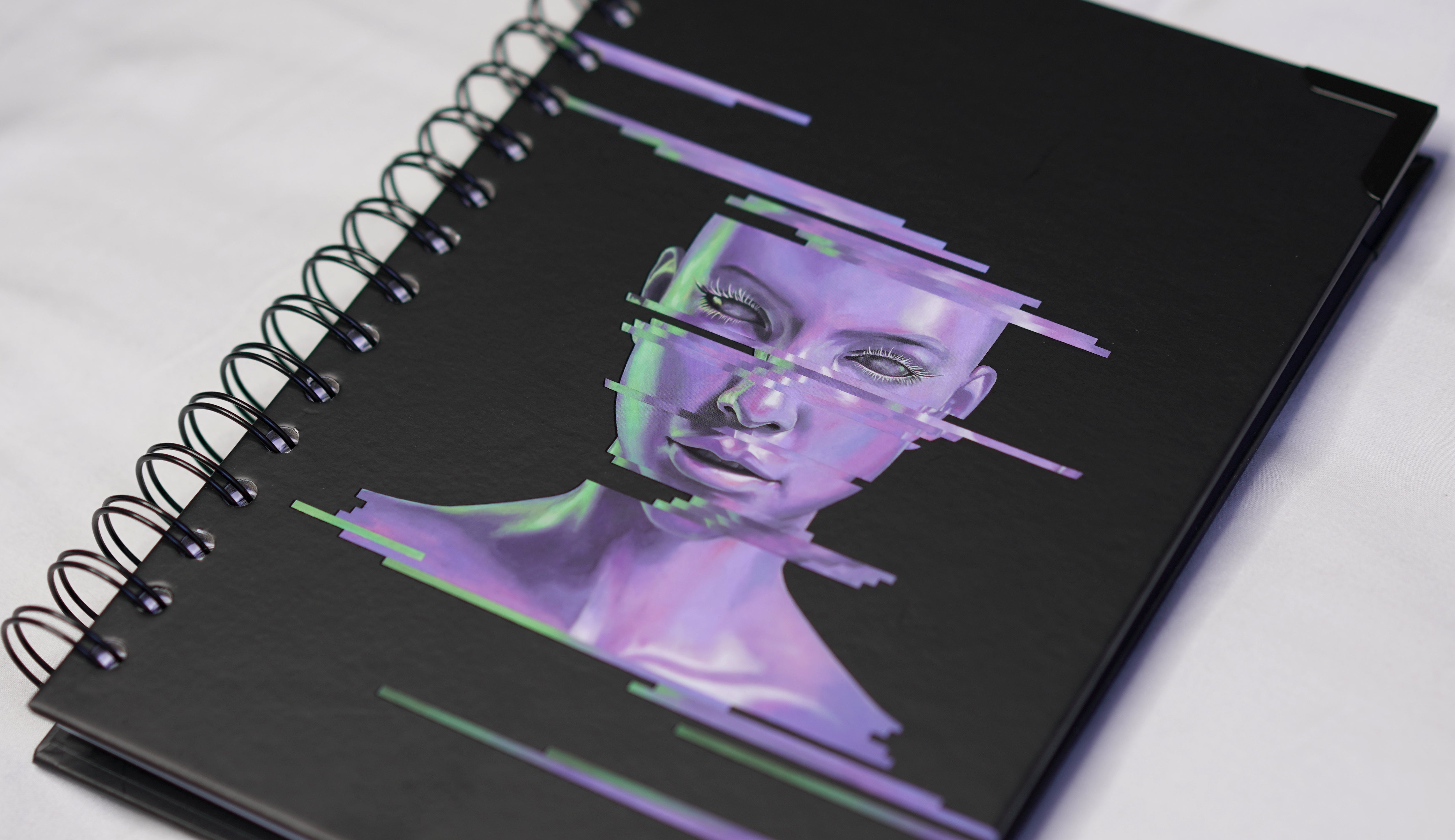 Creative Journal by DassyArt / A5 Notebook / Glitch "A"